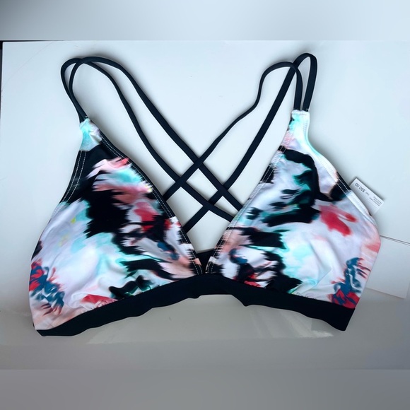 Multicolour Triangle Cut Bikini Top NWT - Picture 1 of 5